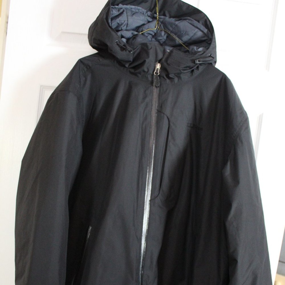 Men's LL Bean Winter Jacket Coat With Hood Insulated Zip Up Front Large